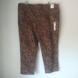 Terra & Sky women's size 26W Petite brown and black Jeans